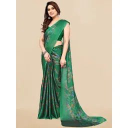 KALINI Floral Printed Poly Chiffon Saree-picture-14
