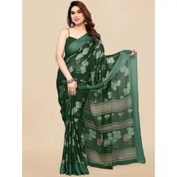 KALINI Floral Printed Poly Chiffon Saree-picture-13