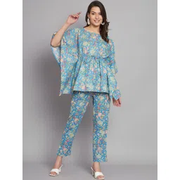 KALINI Floral Printed Pure Cotton Kaftan & Trouser-picture-26