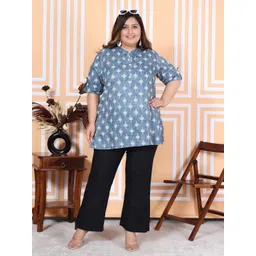 KALINI Floral Printed Pure Cotton Kurti-picture-10