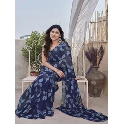 KALINI Floral Printed Saree with Blouse Piece-picture-37