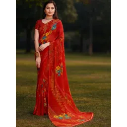 KALINI Floral Printed Saree With Blouse Piece-picture-33