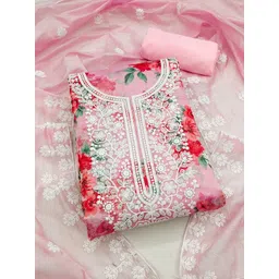 KALINI Floral Printed Thread Work Chanderi Silk Unstitched Dress Material-picture-19