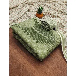 KALINI Floral Printed Thread Work CottonUnstitched Dress Material-picture-19