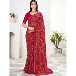 KALINI Floral Pure Chiffon Saree-picture-26
