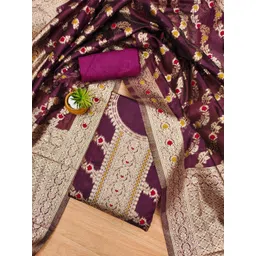 KALINI Floral Woven Design Unstitched Dress Material-picture-21