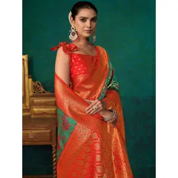 KALINI Floral Woven Design Zari Paithani Saree-picture-23