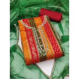 KALINI Floral Woven Designed Beads & Stones Unstitched Dress Material-picture-31