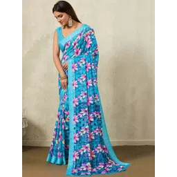 KALINI Floral Zari Poly Georgette Designer Saree-picture-38