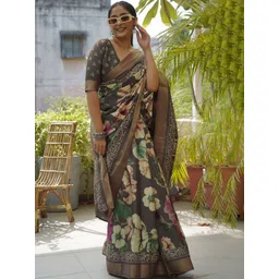 KALINI Floral Zari Silk Blend Saree-picture-15