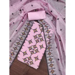 KALINI Geometric Embroidered Unstitched Dress Material-picture-12