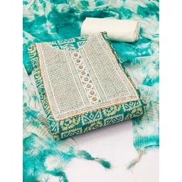 KALINI Geometric Printed Pure Cotton Unstitched Dress Material-picture-33