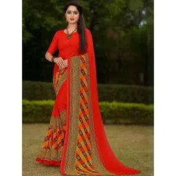 KALINI Geometric Printed Saree With Blouse Piece-picture-39