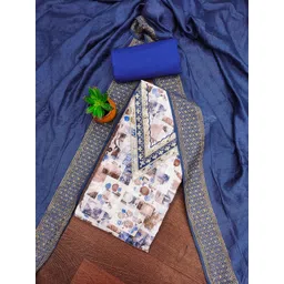 KALINI Geometric Printed Sequinned Soft Cotton Unstitched Dress Material-picture-38