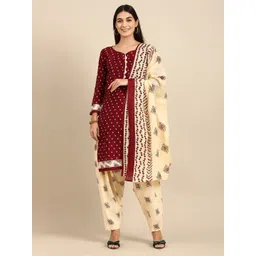 KALINI Geometric Printed Unstitched Dress Material-picture-12