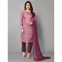 KALINI Geometric Printed Unstitched Dress Material-picture-18