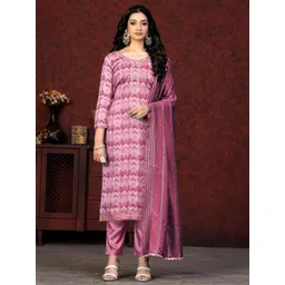 KALINI Geometric Printed Unstitched Dress Material-picture-19