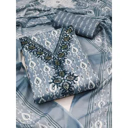 KALINI Geometric Printed Unstitched Dress Material-picture-17