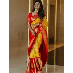 KALINI Geometric Woven Design Banarasi Saree-picture-22