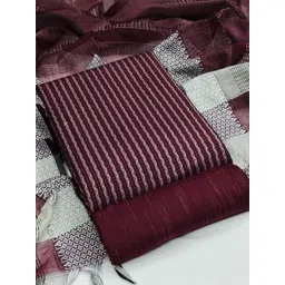 KALINI Geometric Woven Design Jacquard Unstitched Dress Material-picture-14