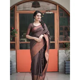 KALINI Geometric Woven Design Zari Kanjeevaram Saree-picture-25