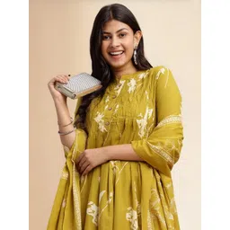 KALINI Green Pure Cotton Kurta Sets-image-31