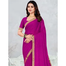 KALINI Magenta Chiffon Printed Daily Wear Saree-picture-16