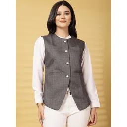 KALINI Mandarin Collar Pure Cotton Nehru Jackets-picture-26