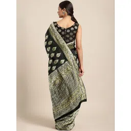 KALINI Paisley Zari Silk Cotton Handloom Banarasi Saree image 5