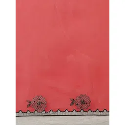 KALINI Pink Solid Silk Blend Sarees image 2