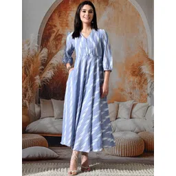 KALINI Print Fit & Flare Midi Dress-image-35