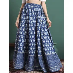 KALINI Printed Flared Maxi Skirts image 1