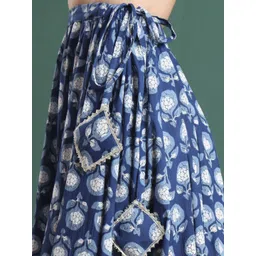 KALINI Printed Flared Maxi Skirts image 4