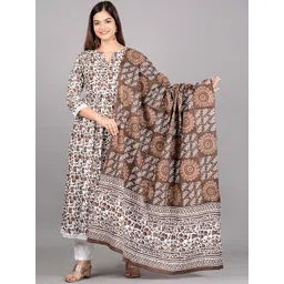 KALINI Printed Kurta with Trousers & Dupatta-picture-34