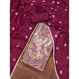 KALINI Printed Pure Silk Unstitched Dress Material-picture-13