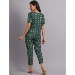 KALINI Printed Round Neck Top With Trousers Co-Ords image 4