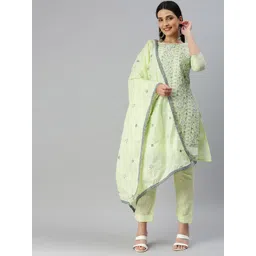 KALINI Pure Cotton Unstitched Dress Material-picture-35