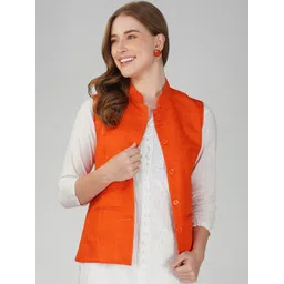 KALINI Pure Cotton Woven Nehru Jackets-picture-12