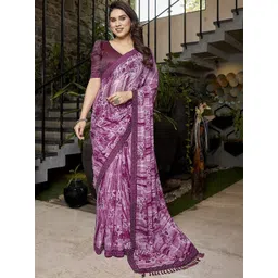 KALINI Purple NA Poly Georgette Sarees-picture-16