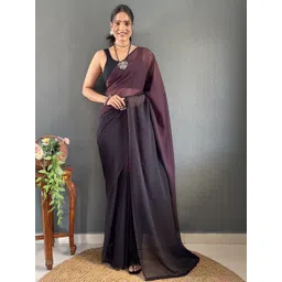 KALINI Purple Poly Georgette Printed Sarees-picture-14