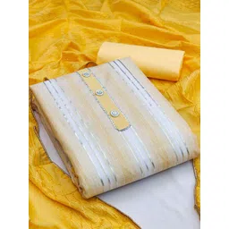 KALINI Striped Gotta Patti Pure Cotton Unstitched Dress Material-picture-22