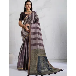 KALINI Striped Handloom Chettinad Saree-picture-35