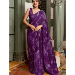 KALINI Striped Poly Georgette Saree-picture-35