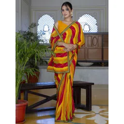 KALINI Striped Pure Georgette Saree-picture-28