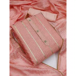 KALINI Striped Woven Design Unstitched Dress Material With Dupatta-picture-10