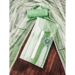 KALINI Tie and Dye Printed Sequinned Unstitched Dress Material-picture-11