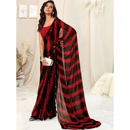 KALINI Tie and Dye Sequinned Poly Georgette Designer Saree-picture-32