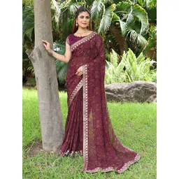 KALINI Women Bandhani Printed Pure Georgette Bandhani Saree-picture-39