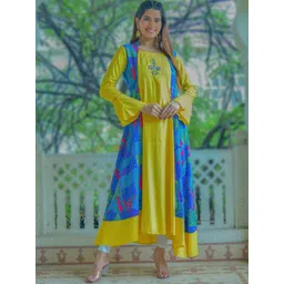KALINI Women Checked Anarkali Kurta-picture-17