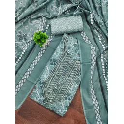 KALINI Women Cotton Blend Embellished Dress Material-picture-16